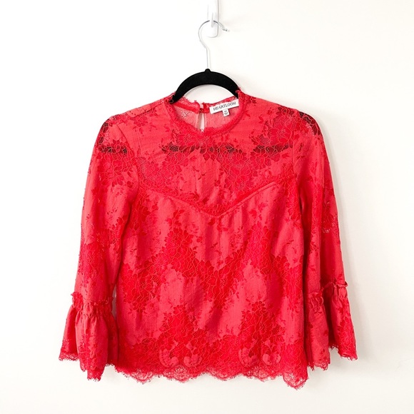 REVOLVE Heartloom Naomi Red Lace Blouse Size XS - Picture 6 of 9